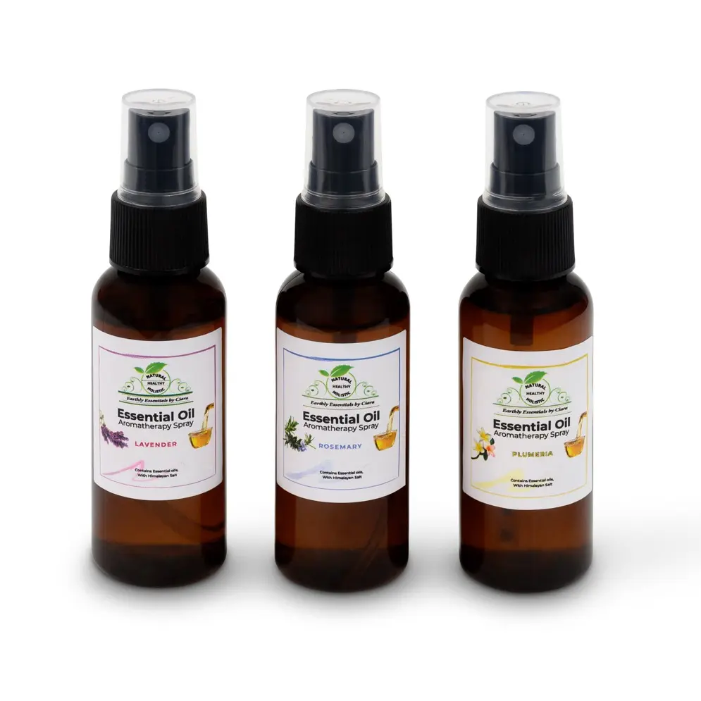 Natural Aromatherapy Solution: Essential Oil Mist Sprays with Lavender, Plumeria, and Rosemary for Health and Wellness