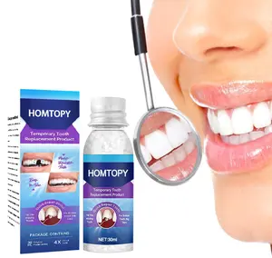 1/2 PCS Temporary Cosmetic TeethReplacement Kit, Lightweight Moldable DentalRestoration Denture Fillers, Washable Reusablefor Halloween & Party Use, Immediate ConfidentSmiles (White)