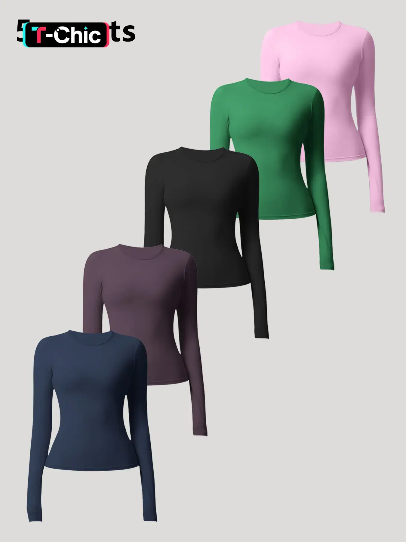 Long Sleeve Seamless Yoga Fitness Pilates Running Ski Innerwear Sport Long Sleeve Top, Athletic Yoga Tops, Women's Plain Sports Shirt for All Seasons, Athletic Workout Clothing, Sportswear Top, Fitness Clothes, Fitness Apparel, Activewear Clothes