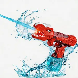 Outdoor Electric Water Gun, LED Flashlight, Large Capacity Toy, Powerful Automatic, Long Range Shooting, Summer Splash Toy, Squirt Guns