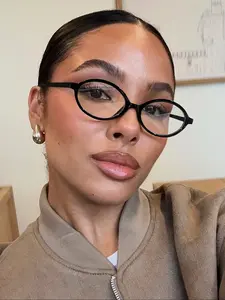 Elegant Oval Frame Glasses, Anti-Blue Light Lenses, Classic Versatile Women's Eyewear, Lightweight Comfortable Daily Wear, Student & Work Optimal Choice, Lightweight Eyeglasses