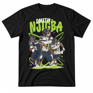 Jaxon Smith-Njigba Cartoon Style Seattle Football Adult T-Shirt