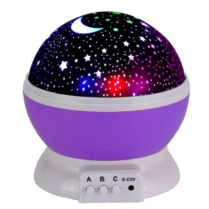 Kids Night Light Star Light Projector 360 Degree Rotating Star Projector Colors Changing with USB Cable Night Light Projection Gifts for Kids Baby Bedroom Party Decorations Birthday Gifts (Purple) outdoorfun
