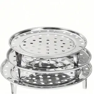 Stainless Steel Steamer Rack, Multi-Layer Round Steamer Insert with Can Holder, Perfect for Home Kitchen Cooking Cookware Storage Pots, Modern Kitchen Accessories