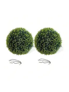 22 Inch Topiary Balls Artificial Outdoor Set of 2  Faux Topiary Cedar Balls for Home Decor Diameter 65cm Decorative Fruit Hanging Table