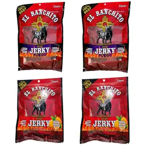 HOT! COMBO 4 PACK Blazing Hot - El Ranchito Beef Jerky Net Wt. 2 oz