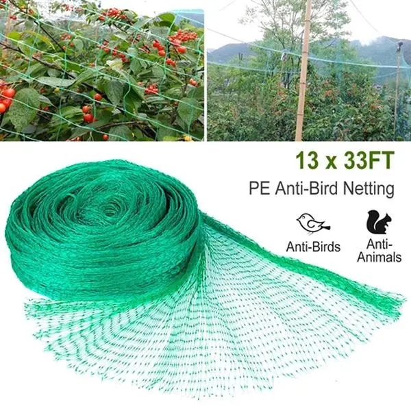 Garden Protection Netting 13 x 33 ft, Heavy-Duty Durable PE Material with Fine Mesh Barrier, UV and Corrosion Resistance for Gardens & Farmland, Plant Care, Dense Mesh, Pe Fabric, Anti-Aging, Uv Resistant-2008