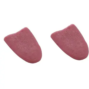 2 Pcs Realistic Fake Tongue Gross Jokes Prank Magic Tricks Fashion Processing Halloween Stretchable Tongue Toys Magicians Props Tricks