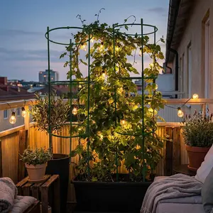 Height Adjustable Plastic Plant Support Frame, Durable Garden Flower Stand, Garden Trellis, Ideal for Indoor & Outdoor Use, Enhances Plant Growth