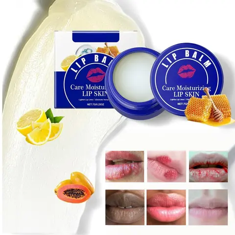 TrueRelief Anti-Acne Anti-Aging Moisturizing Lip Balm - Alcohol-Free Natural Skincare, Citrus Lemon Papaya Beeswax Formula, Hydrate All Lip Types, Correct Color, Remove Milia, Even Tone, Smooth Texture, Reduce Fine Lines, 30G