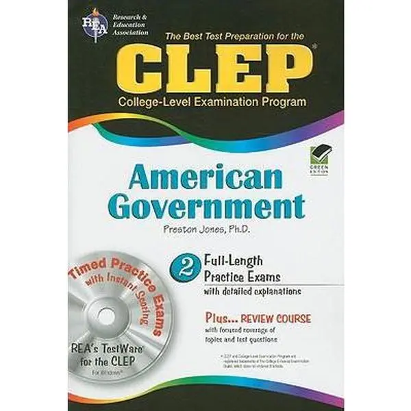 USED-CLEP American Government w/ CD-ROM (CLEP Test Preparation) by Dr. Preston Jones Ph.D. (Paperback)