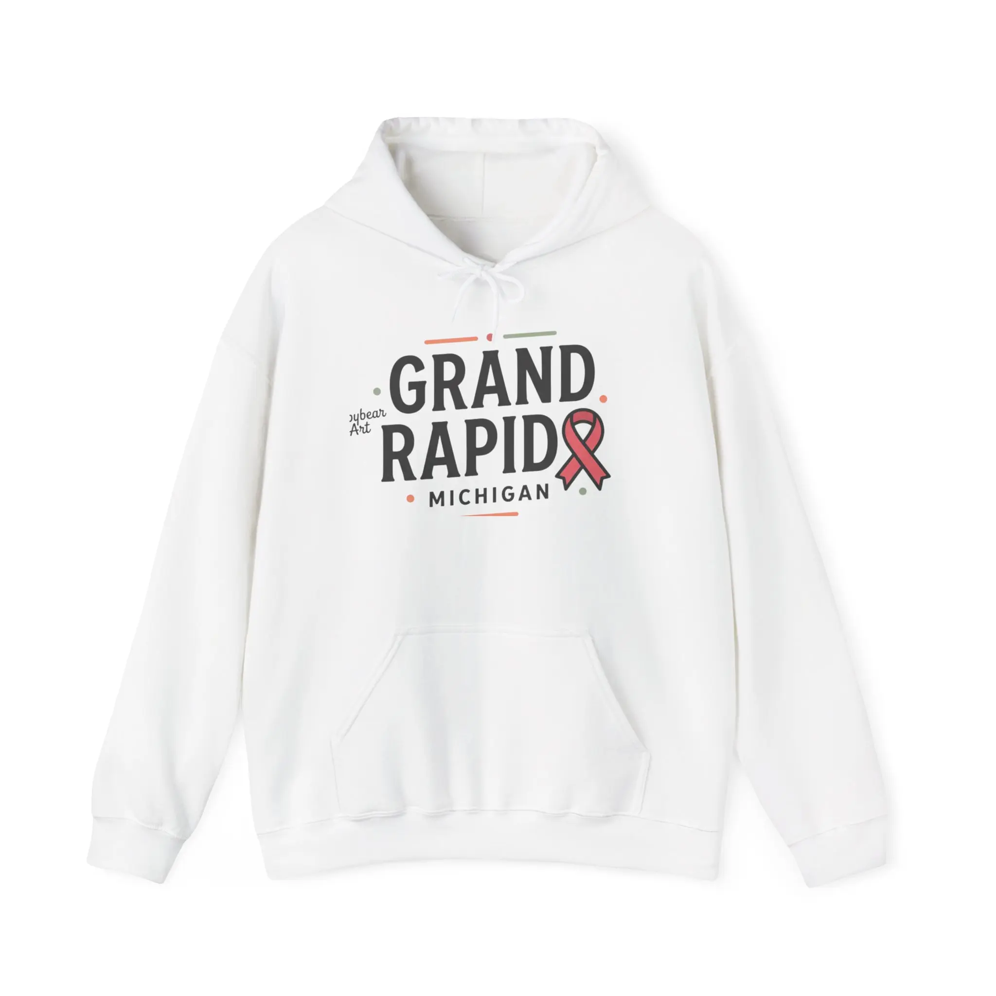 Grand Rapids Michigan Ribbon Hoodie | Grand Rapids Breast Cancer Awareness Hoodie