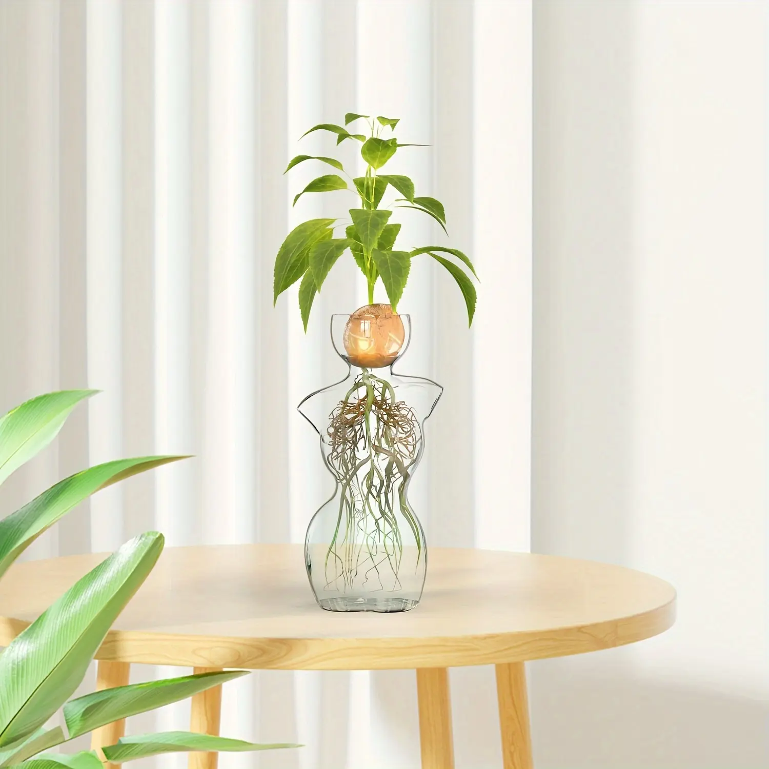Elegant Female Silhouette Glass Vase, Ideal for Plant Propagation, Perfect for Avocado Cuttings, Stunning Home Decor Flower Vase, Decorative Vase, Decorative Vases For Home Decor
