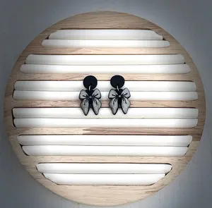 Midnight Bow Polymer Clay Dangle Earrings