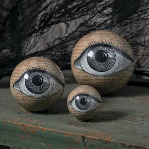1 1/2" - 3 1/2" Styrofoam Eyeball Orbs Halloween Decorations