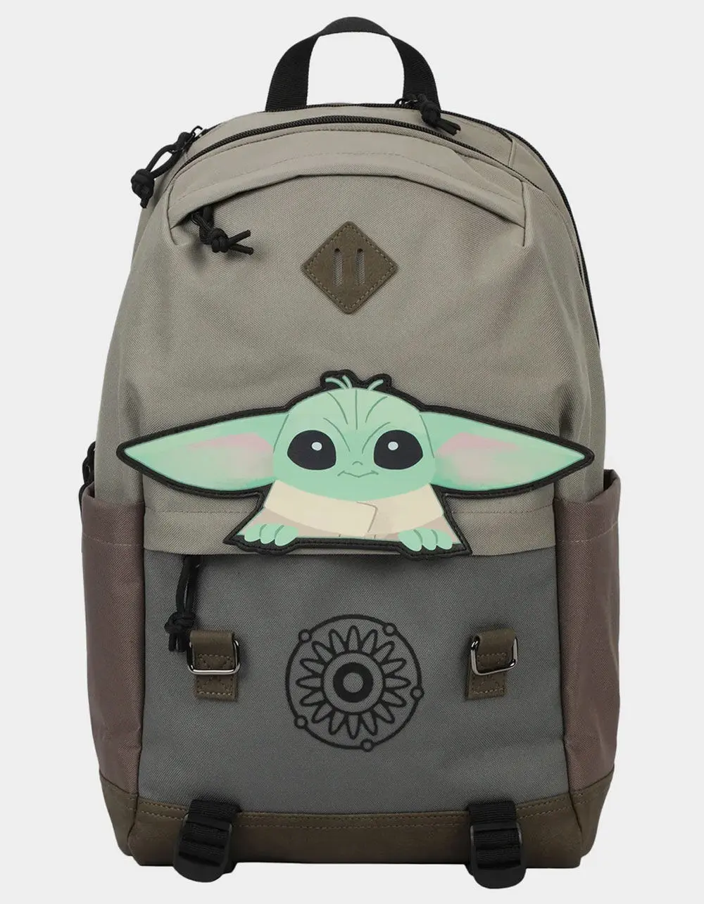 BIOWORLD Star Wars The Mandalorian Grogu Pouch Hooded Backpack, Multi-Colored