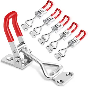 6 Pack Toggle Latch Clamp 4001, Adjustable Latch, Smoker Clamps Heavy Duty Latches, 330Lbs Holding Capacity Pull for Lid Jig, Tool Box Case