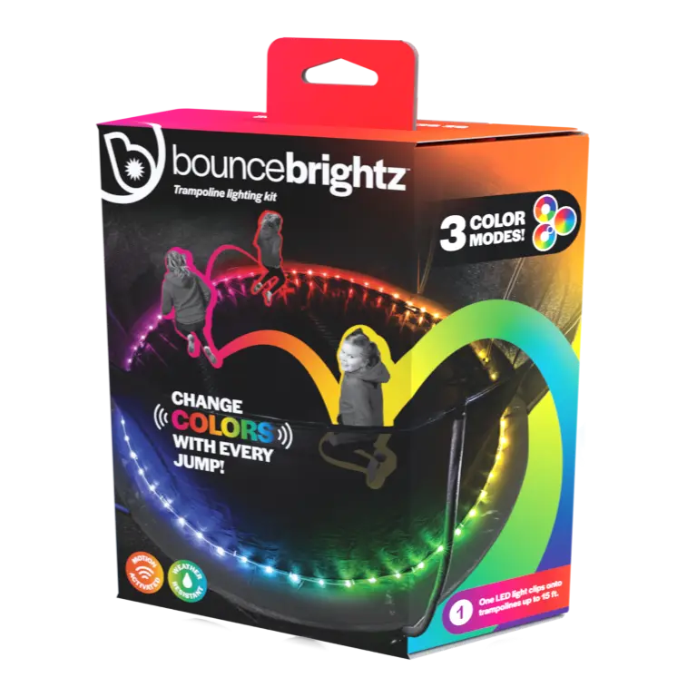 Brightz Bounce Brightz Original LED Trampoline Lights - Multi-Colored, Weather-Resistant, Motion-Activated Color-Jump Mode, 24+ Hours Glow, 1 Pack