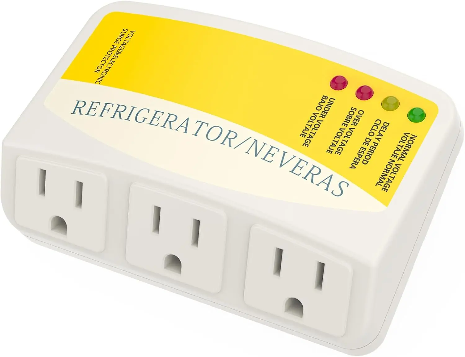Refrigerator Surge Protector,   Appliance 3 Outlet Power Surge Protector  Brownout Outlet Suitable for PC/TV/Refrigerator 120V 15A(1 Pack)