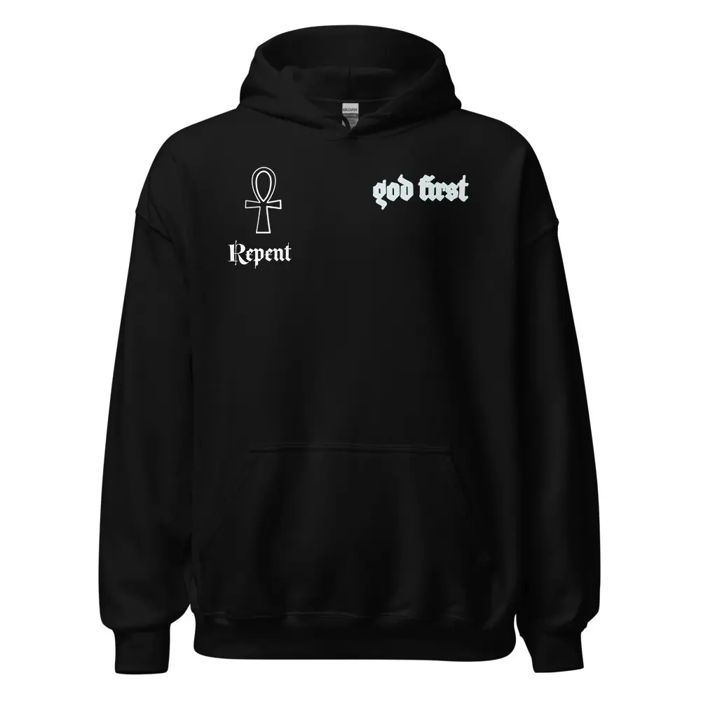 Cozy "Failure Over Doubt" Soft Black Hoodie Athletic Fabric Menswear Spandex