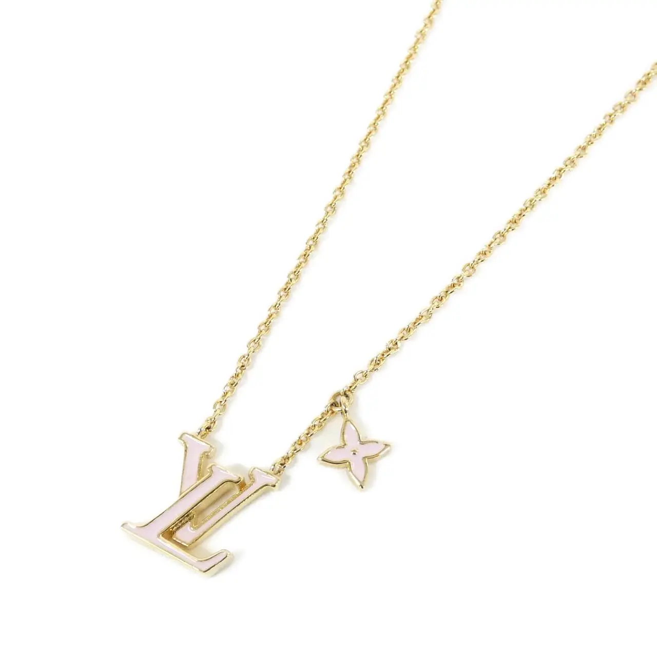Pre-owned Louis Vuitton Brass Small Leather Goods LV Iconic Necklace
