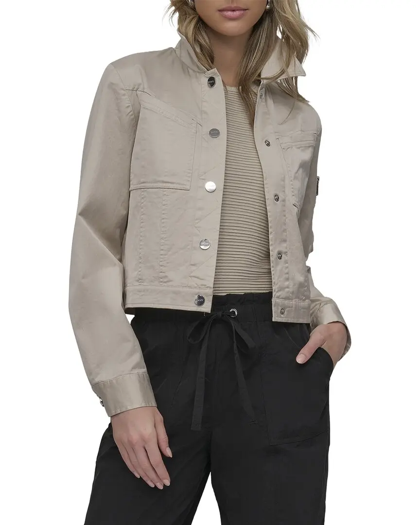 DKNY Cropped Sateen Jacket