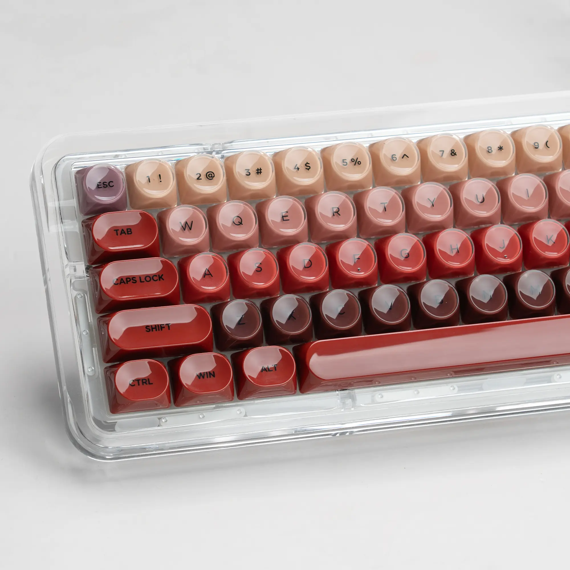 Aston Digital Foundation 132-Key MOA Profile Translucent PBT+PC Replacement Keycap Set, Double-Printed, Compatible with Cherry MX-Style Switches