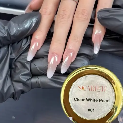 Super Clear Glass Chrome Powder- 2 grams Tráng gương trong suốt each jar nail care nail art acrylic nail chrome nail y2k nails
