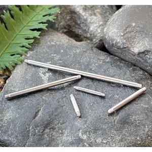 Body Jewelry Replacement Parts - 10pk 316L Surgical Steel Straight Bars Barbells