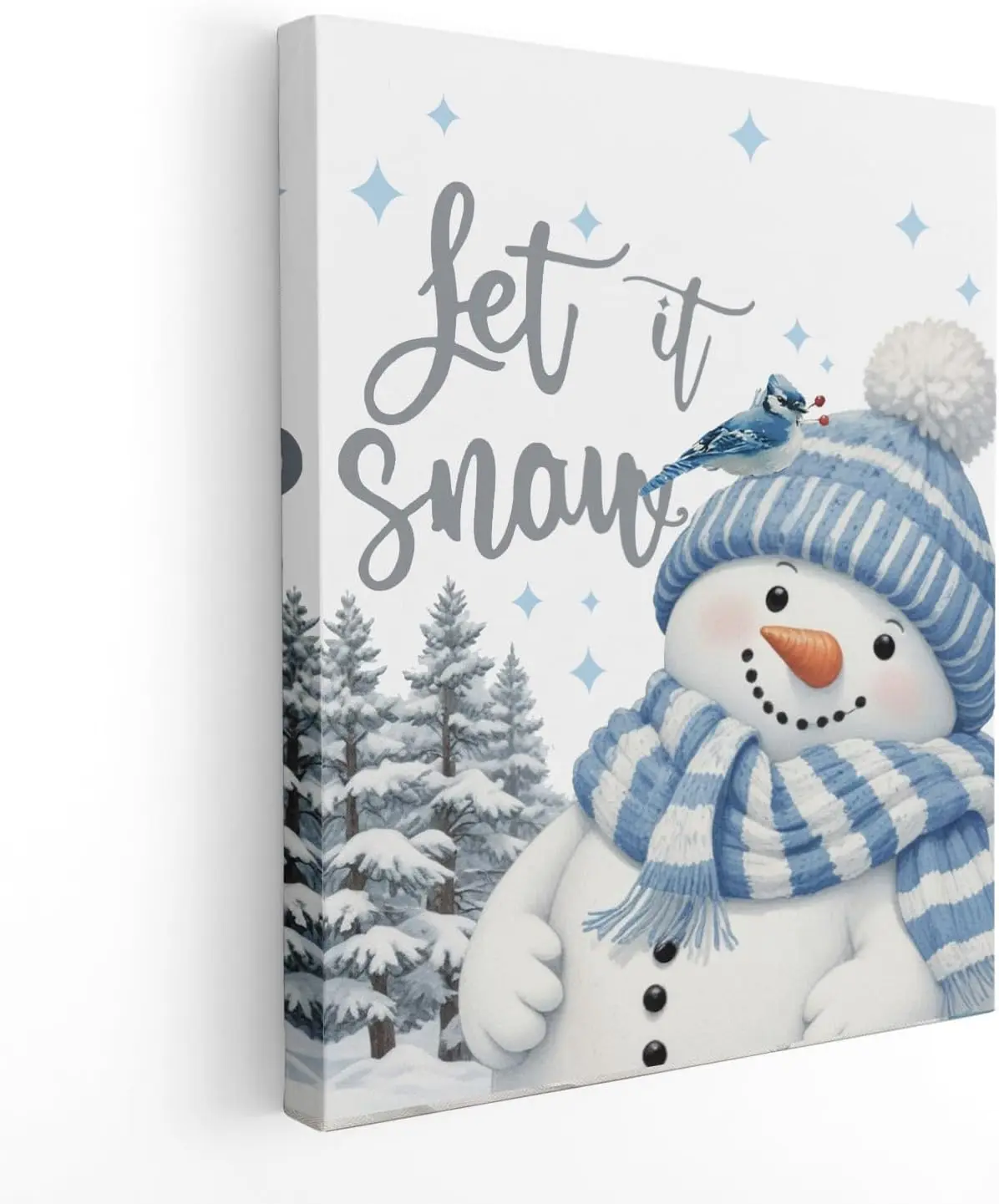 Christmas Frameless Print Wall Art - Artistic Decor, Festive Home & Holiday Hanging Piece for Gifting