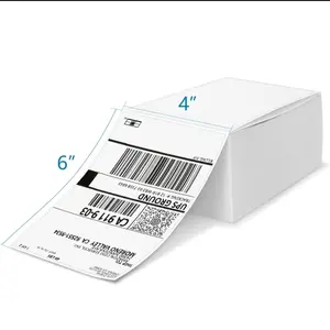 500 4x6 fanfold shipping label for Zebra and Rollo printers.