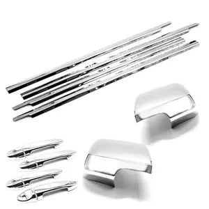 Tape-On Window Molding Sill Overlay Deco+Mirror+Handle Cover Overlay Compatible With 2008-2012 Escape