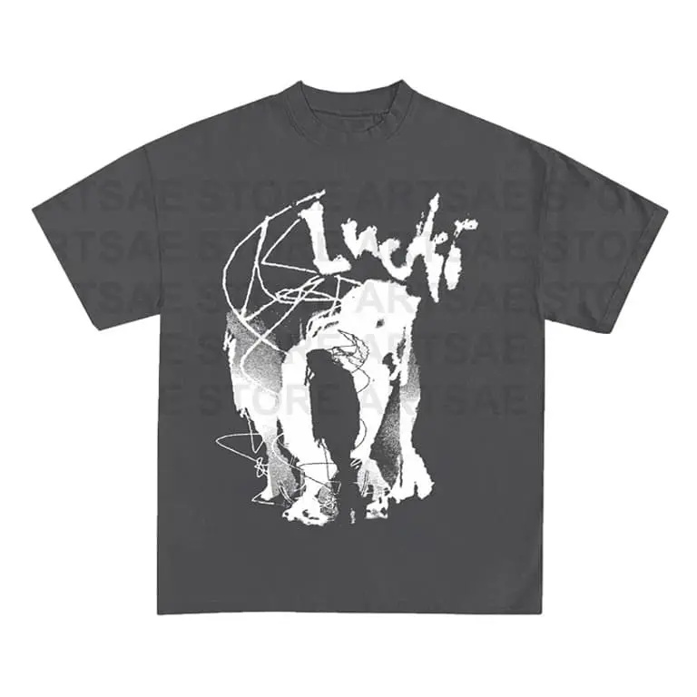 [Sale Up To 30%] Lucki Shadow Heavy Cotton T-shirt - Lucki Shadow Tee Shirt