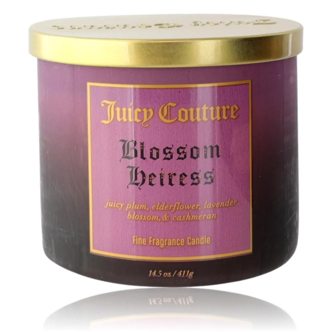 Juicy Couture 14.5 oz Soy Wax Blend 3-Wick Candle - Blossom Heiress, Home Decor Decorative Aromatherapy Fine Fragrance Candle, Decorative Candles