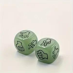 Night Glow Stone Scissors Paper Dice Game, Fun Outdoor Entertainment for Family Gatheries and Parties, Creative Gift for Christmas New Year