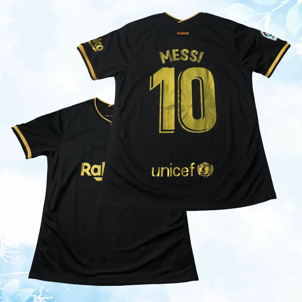 20 21 Away Short Sleeve Jersey No.10 Messi Fans Version Soccer Jersey