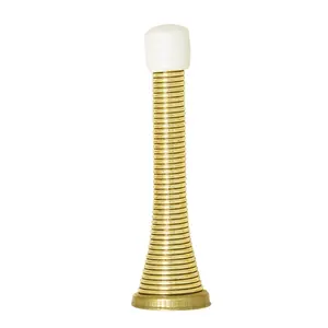 Baseboard Polished Brass Spring Door Stop