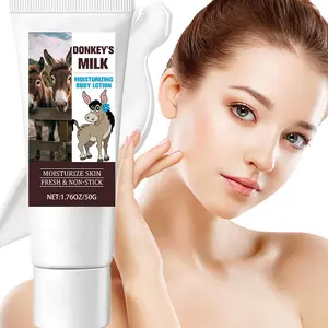 Donkey Milk Body Moisturizing Cream, Hydration Body Lotion, Aloe Vera, Donkey Milk, Jojoba Oil, Honey, Hyaluronic Acid, Nourishing & Hydrating, Unisex