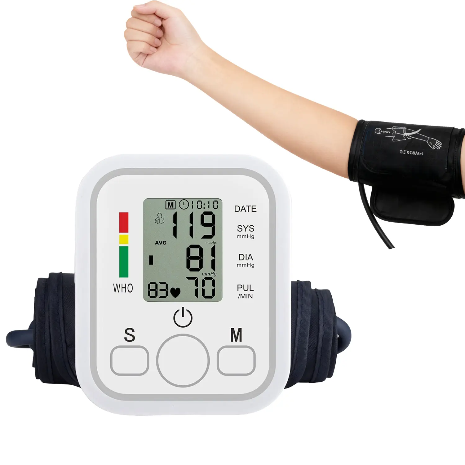 Arm Blood Pressure Monitor, Rechargeable Blood Pressure Monitor For Home Use, LED Display, Voice Broadcast, Arm Blood Measuring Instrument, Touch Screen Wide Range Blood Pressure Cuff, 99x2 Reading Memory,back to school,back to school haul