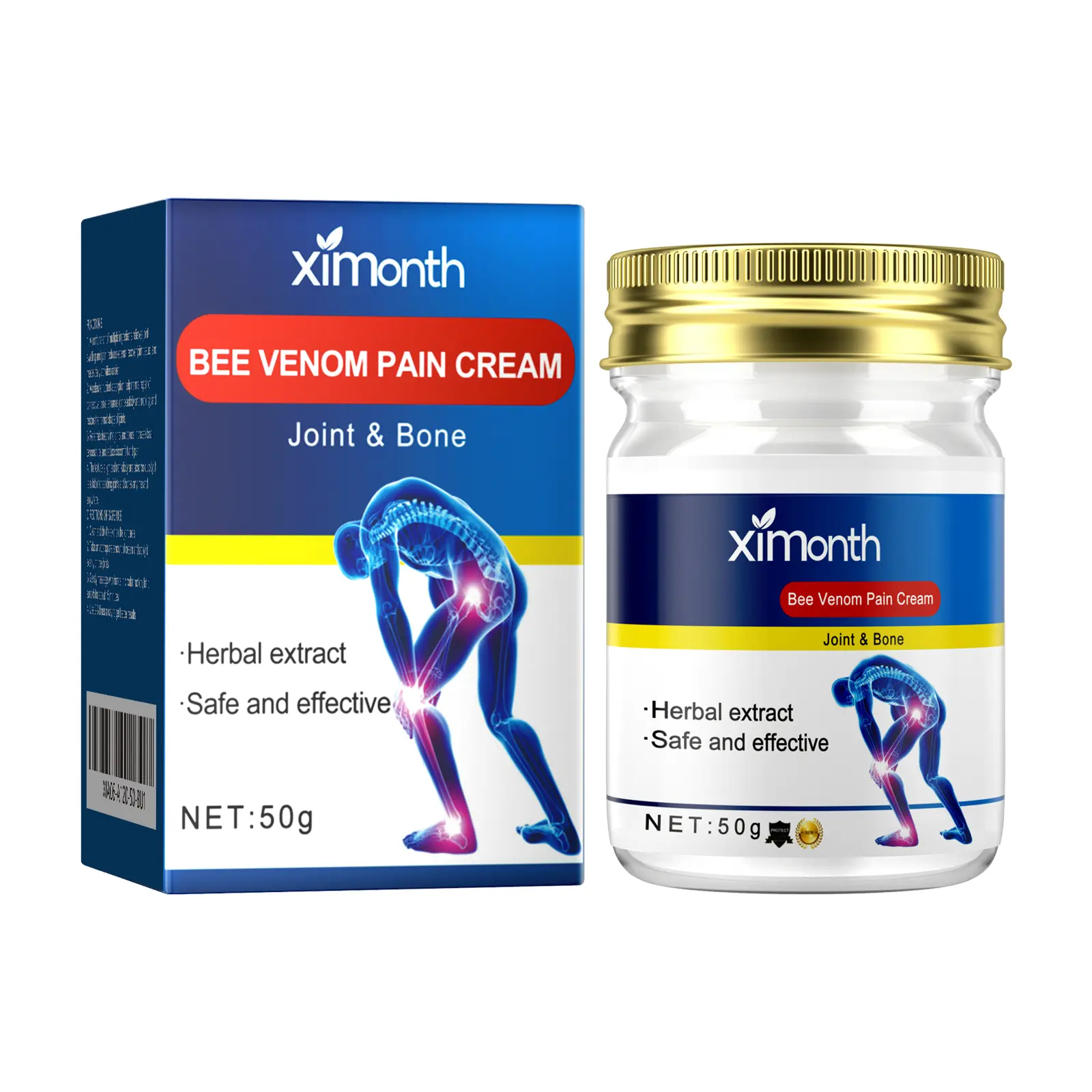 Ximonth Joint Care Pain Relief Balm - Body Moisturizer for Lower Back, Knee, Muscle, and Bone Pain Relief