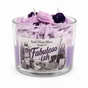 Fabuloso Coconut Soy Blend Candle - Highly Scented Fragrance Aroma Freshener for Room Decor (Home Supplies)