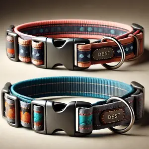 Custom Dog Collar - Durable, Adjustable Pet Collar with Name Tag | Stylish & Comfortable for Small, Medium, Large Dogs