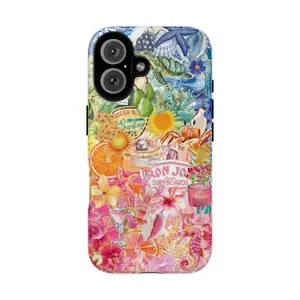 Vintage Mosaic Phone Case Italian Summer Cover for IPhone, Flower Phone Case, Gift for Her,phone Case Suitable for Iphone 11/12/13/14/15/16/17 Pro Promax Plus Air
