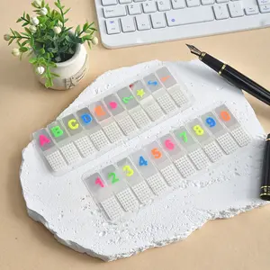 Transparent Index Sticky Notes 200 Sheets, Removable Waterproof Bookmark Stickers, Multi-Color Numbers Letters Symbols, Anti-Curl, Office Planner Decor Tool