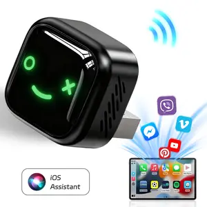 2 in 1 Android Auto Car Wireless & Apple CarPlay wireless Adapter,Switch from wired to Wireless,Dongle for CarPlay,USB C/A,Plug and Play,Sturdy,Compatible with 98％ Cars