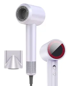 Plasmix High-Speed Hair Dryer,Advanced Plasma Technology Blow Dryer with Digital Display, Rapid Drying, Low Noise,Travel Hair Dryer for Women and Man, Curly/Wavy & Long/Thick Color-Treated Hair