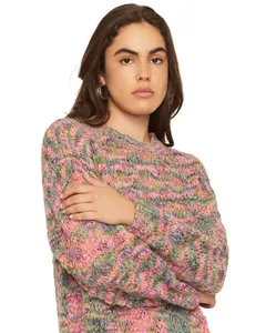 Cleo + Wolf Women's Women'S Oversized Pullover Sweater - Clfa25sw1-Pnk
