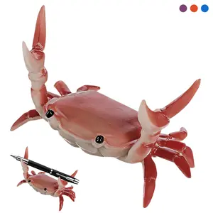 Realistic Crab Shaped Pen Holder, 1 Count Creative Cute Desktop Pen Stand, Decorative Desk Ornament for Office and Home, Desk Accessories, Office Stationery Supplies, Room Decor, Fall Decor, Birthday Gifts, Home Decor, Pencil Holder