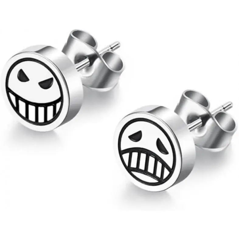 1 Pair Hot Japan Anime One count Portgas D Ace Stud Earrings Cosplay