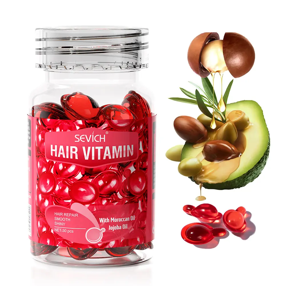 SEVICH Unisex Hair Oil Capsules with Argan & Jojoba Oil - Frizz & Damage Repairing Serum, Leave-In Conditioner, No Harsh Chemicals Plant Extract Haircare Intensive Hypoallergenic Fragrance